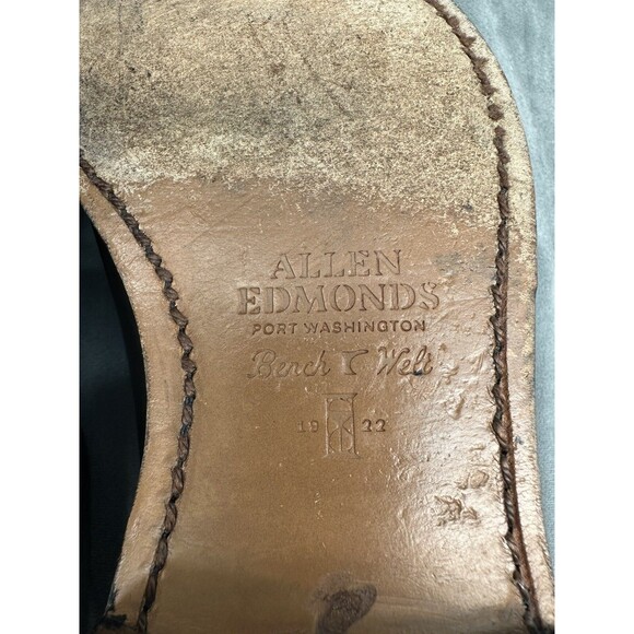 Allen Edmonds Delray Mens 9 D 1208 Black Leather Split Toe Derby Dress Shoes - Picture 9 of 14